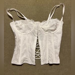 White Lace Corset Top